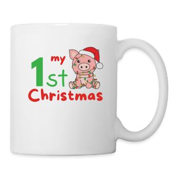 Cochon de Noël Cochons mon 1er Noël - Mug blanc - blanc - Droite