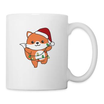 Renard Noël Animaux d’hiver Renard - Mug blanc - blanc - Droite