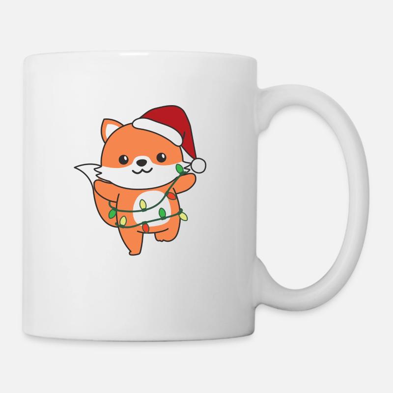 Renard Noël Animaux d’hiver Renard - Mug blanc - blanc