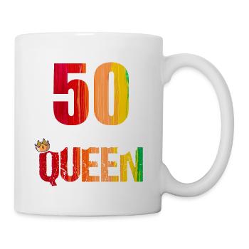 50 ans 50 anniversaire anniversaire reine - Mug blanc - blanc - Droite