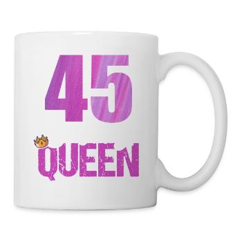 45 ans 45 anniversaire Anniversaire Reine d’anniversaire - Mug blanc - blanc - Droite