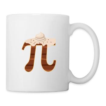 Lustige Schokolade Sahne Pi Day Pie Math Lover - Tasse - Weiß - Rechts