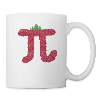Lustiger Himbeerkuchen Pi-Tag Mathe-Lehrer Student - Tasse - Weiß - Rechts
