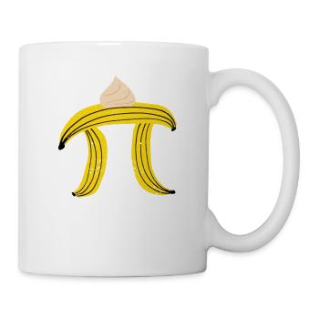 Funny Banana Cream Cake Pi Tag Math Nerd Geek - Mug - white - Right