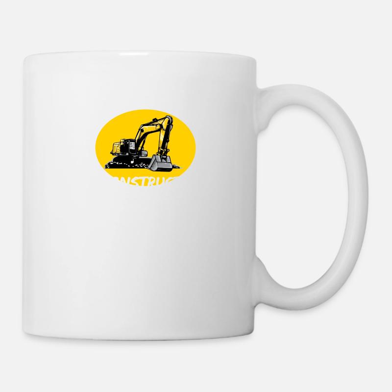 Opérateur de machine de chantier Pelle de chantier - Mug blanc - blanc