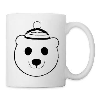 Christmas Polar Bear Winter Bear Snow Animal Vector 3 - Mug - white - Right