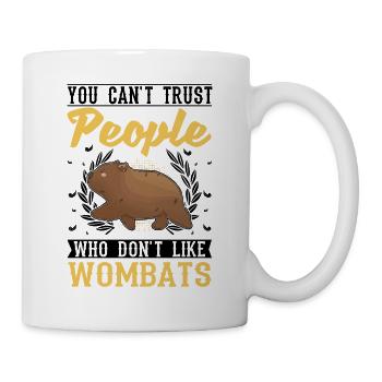 Australischer Wombat - Tasse - Weiß - Rechts