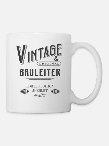 Bauleiter Vintage - Tasse - Weiß