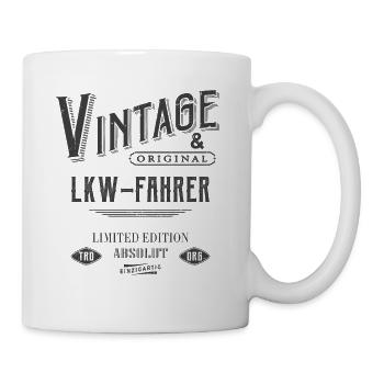 LKW Fahrer Vintage - Tasse - Weiß - Rechts