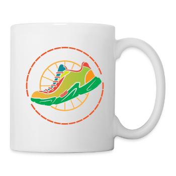 Lustiges Marathon Läufer Laufen Cross Country - Tasse - Weiß - Rechts