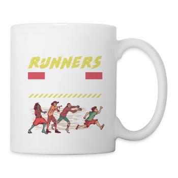 Lustiges Marathon Läufer Laufen Cross Country - Tasse - Weiß - Rechts