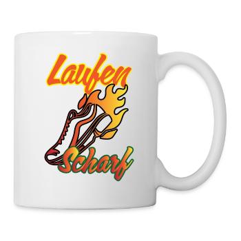 Lustiges Marathon Läufer Laufen Cross Country - Tasse - Weiß - Rechts