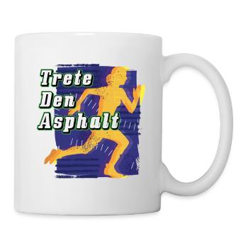 Lustiges Marathon Läufer Laufen Cross Country - Tasse - Weiß - Rechts
