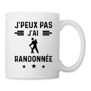 cadeau je peux pas j'ai randonnée - Mug blanc - blanc - Droite