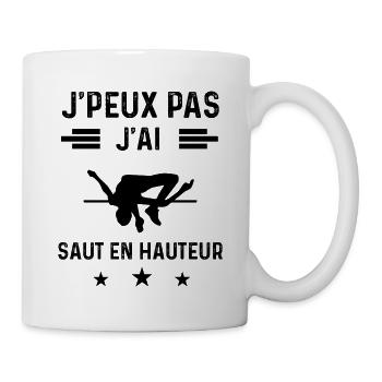 cadeau je peux pas j'ai saut en hauteur - Mug blanc - blanc - Droite