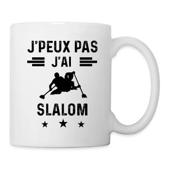 cadeau je peux pas j'ai slalom - Mug blanc - blanc - Droite