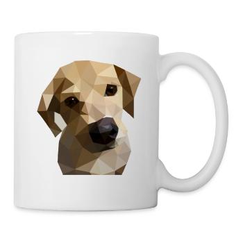 Low Poly Labrador Dog - Tasse - Weiß - Rechts