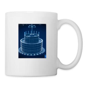 Cake Blueprint Pastry Chef Cake Baking - Mug - white - Right
