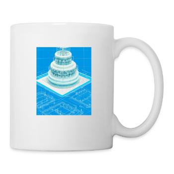 Cake Blueprint Pastry Chef Cake Baking - Mug - white - Right