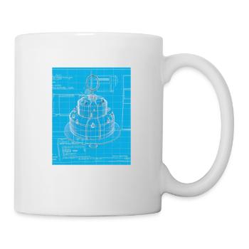 Cake Blueprint Pastry Chef Cake Baking - Mug - white - Right
