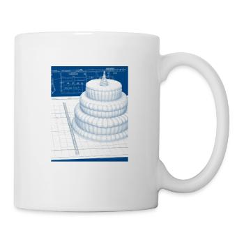 Cake Blueprint Pastry Chef Cake Baking - Mug - white - Right