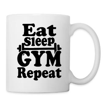Manger Sleep Gym Répéter - Mug blanc - blanc - Droite