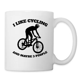 Fahrradtour Radfahren Fahrrad Radeln Mountainbike - Tasse - Weiß - Rechts