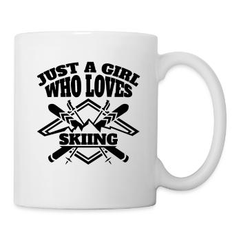 Skieur Filles Ski Femme Sports d’hiver - Mug blanc - blanc - Droite