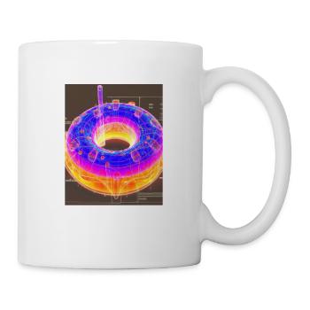 Donut Blueprint Chef Pâtissier Gâteau Cuisson - Mug blanc - blanc - Droite