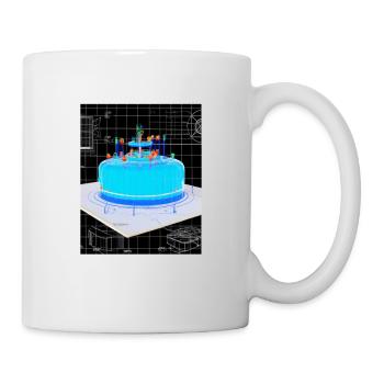 Cake Blueprint Pastry Chef Cake Baking - Mug - white - Right