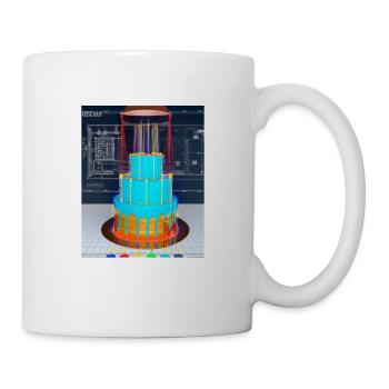 Drip Cake Blaupause Konditor Kuchen Backen - Tasse - Weiß - Rechts