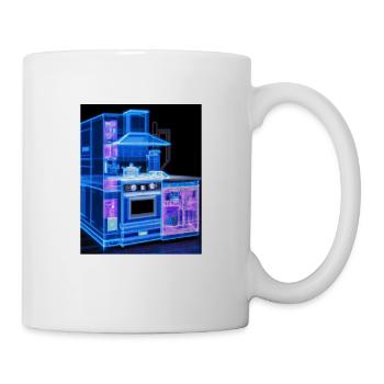 Cuisine Rétro Vintage Blueprint Cook Cooking Cook - Mug blanc - blanc - Droite