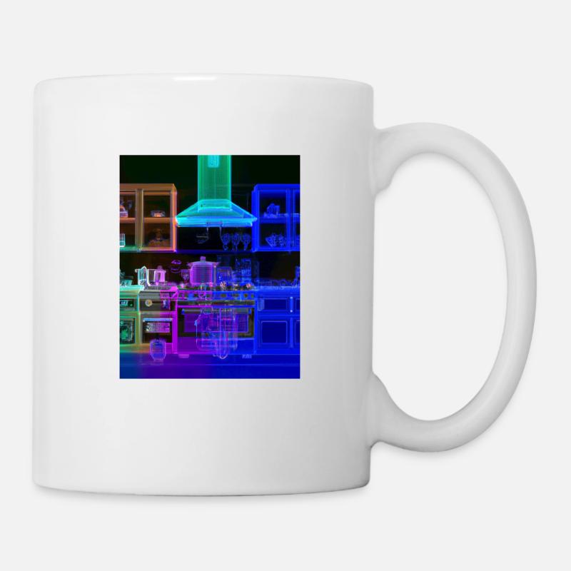 Kitchen Retro Vintage Blueprint Cook Cooking Cook - Mug - white