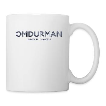 Coordonnées de la ville du Soudan - Omdurman - Mug blanc - blanc - Droite