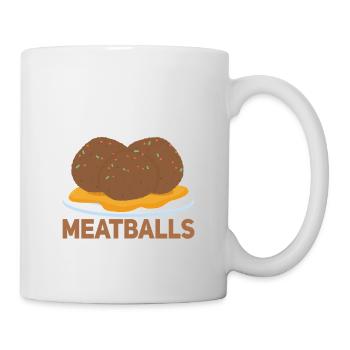 I Cooka D Boulettes de viande Chef gastronomique Argot italien - Mug blanc - blanc - Droite