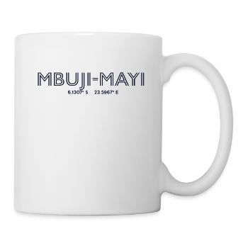 Congo Stadt Koordinaten - Mbuji-Mayi - Tasse - Weiß - Rechts