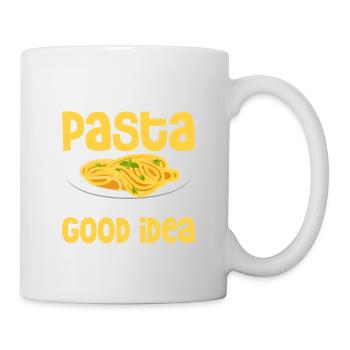 Manger des pâtes est toujours une bonne idée de nourriture italienne - Mug blanc - blanc - Droite