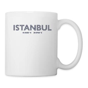 Coordonnées de la ville de Turquie - Istanbul - Mug blanc - blanc - Droite