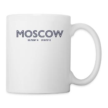 Coordonnées de la ville de Russie - Moscou - Mug blanc - blanc - Droite