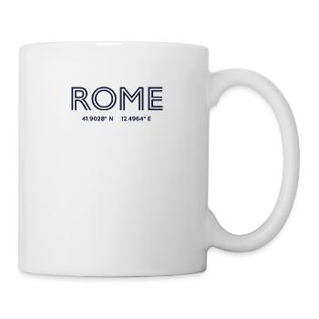 Coordonnées de la ville d’Italie - Rome - Mug blanc - blanc - Droite