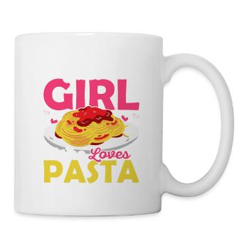 Juste une fille qui aime les pâtes cuisine italienne pâtes Lov - Mug blanc - blanc - Droite