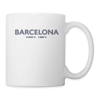 Coordonnées de la ville d’Espagne - Barcelone - Mug blanc - blanc - Droite