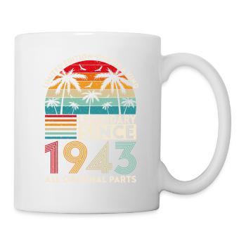 Légendaire Depuis 1943 Toutes Les Pièces D'origine - Mug blanc - blanc - Droite