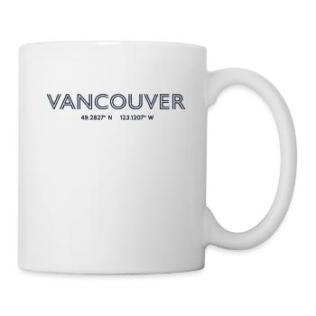 Coordonnées de la ville de Canada - Vancouver - Mug blanc - blanc - Droite