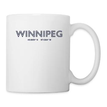 Coordonnées de la ville de Canada - Winnipeg - Mug blanc - blanc - Droite