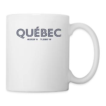 Coordonnées de la ville du Canada - Québec - Mug blanc - blanc - Droite