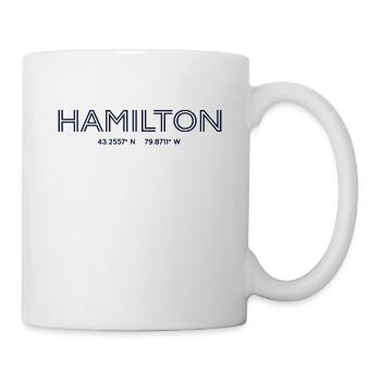 Coordonnées de la ville de Canada - Hamilton - Mug blanc - blanc - Droite