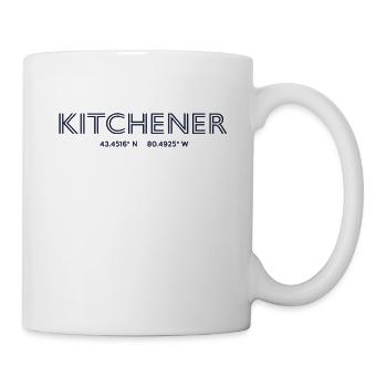 Coordonnées de la ville du Canada - Kitchener - Mug blanc - blanc - Droite