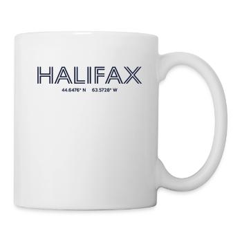 Canada Stadt Koordinaten - Halifax - Tasse - Weiß - Rechts