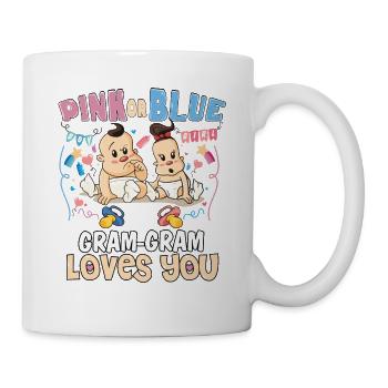 Pink or Blue Gram-Gram Loves You Best Grandma - Mug - white - Right